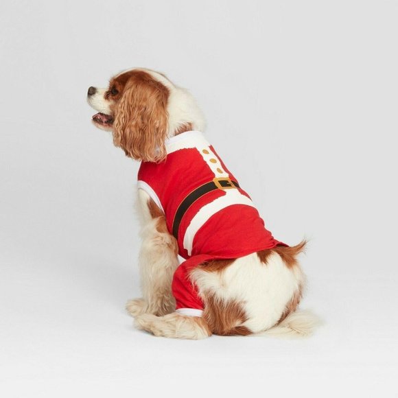 Wondershop Pet Santa Claus Christmas Holiday Pajamas Red PJS Dog Size Medium - Picture 4 of 6